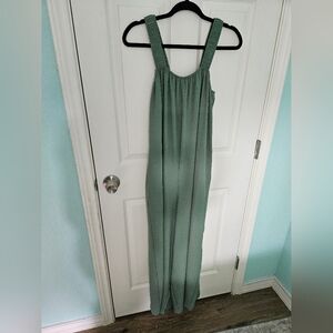 Hunter & Brown Sage Green Wide-Leg Romper Jumpsuit